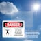 Signmission 7 in H x 10 in W, Plastic, Rectangle, Confined Space May Contain Methane Gas OS-2PACK-DS-P-710-L-1643 - alternate 5
